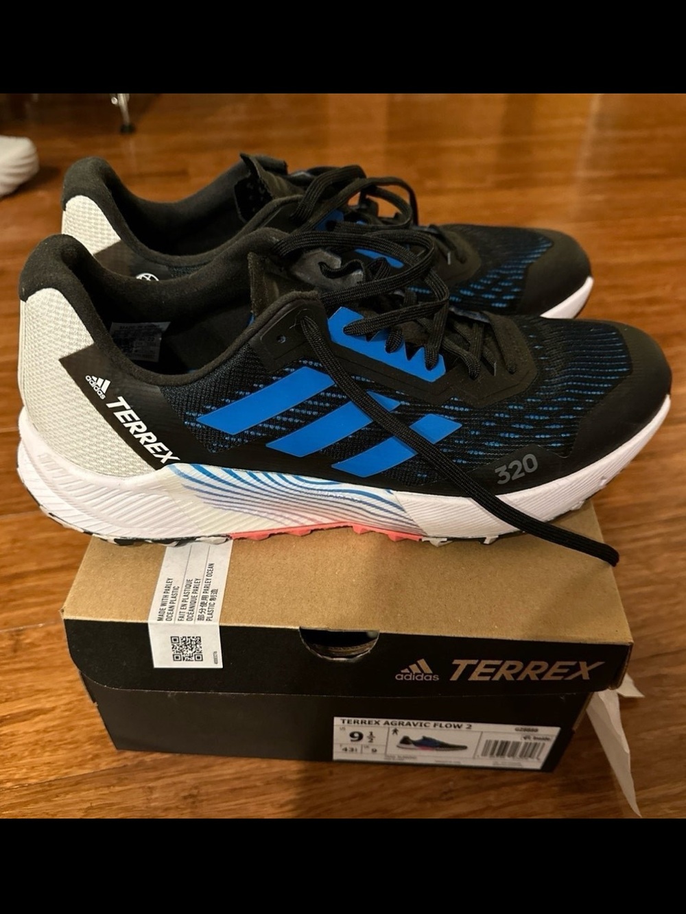 adidas Terrex Trail Shoes - Black, Blue & White men’s 9.5